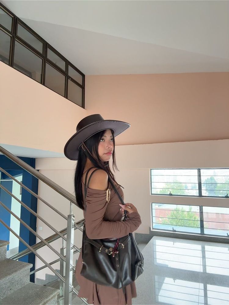 Stylish Brown Off-Shoulder Dress