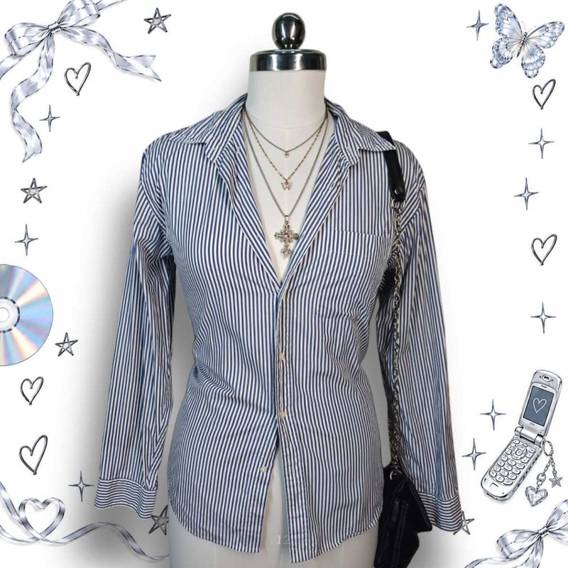 Uniqlo Classic Striped Button-Up Shir