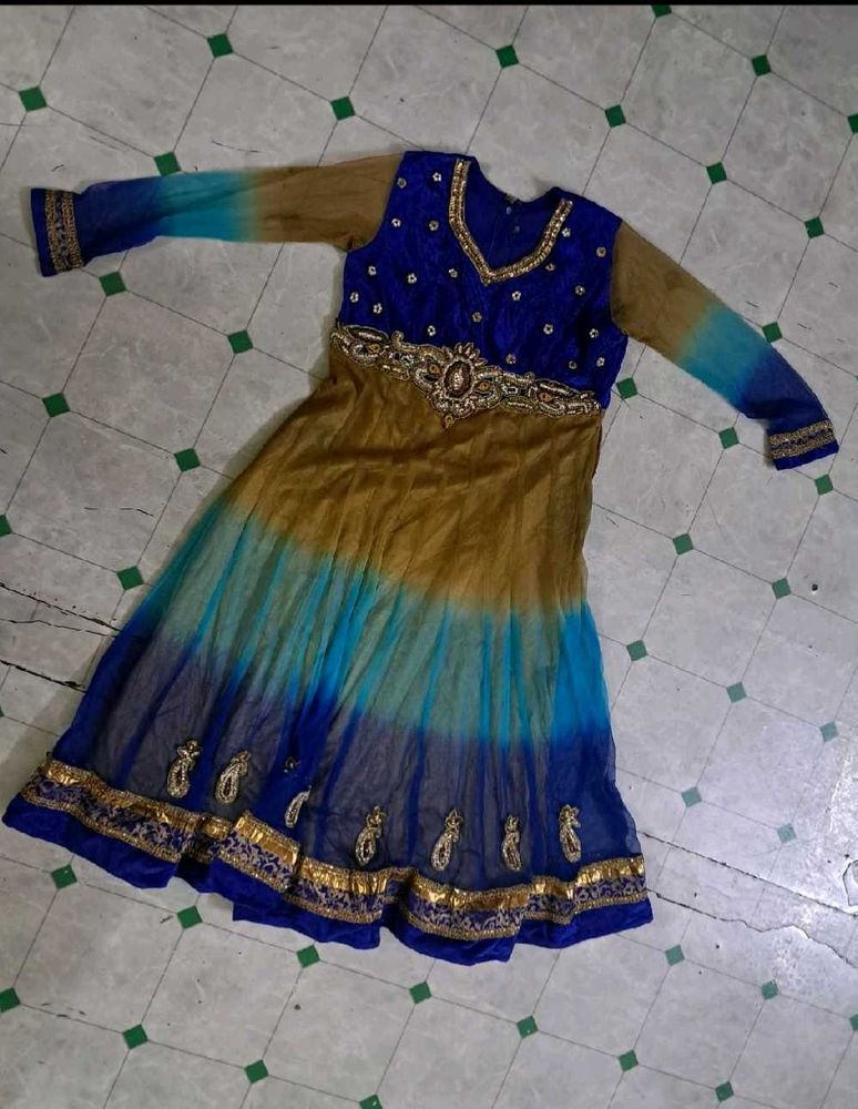 Beautiful Blue Ombre Anarkali
