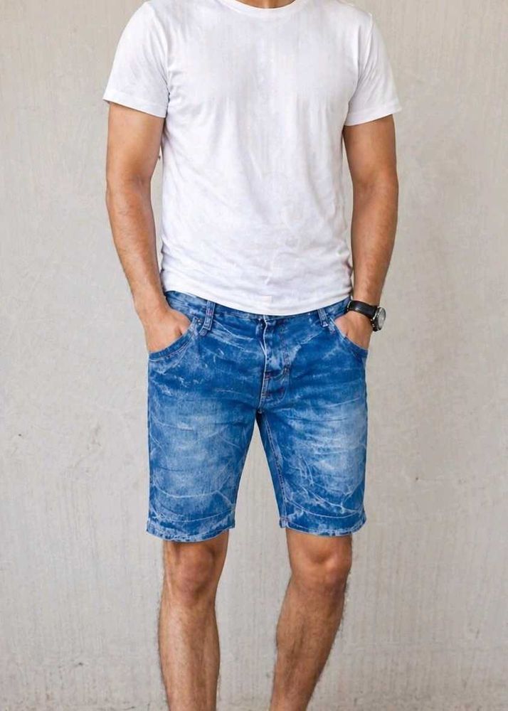 Men's Blue Denim Shorts