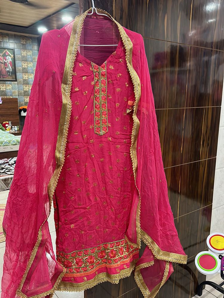 Beautiful Pink Kurta Set with Dupatta
