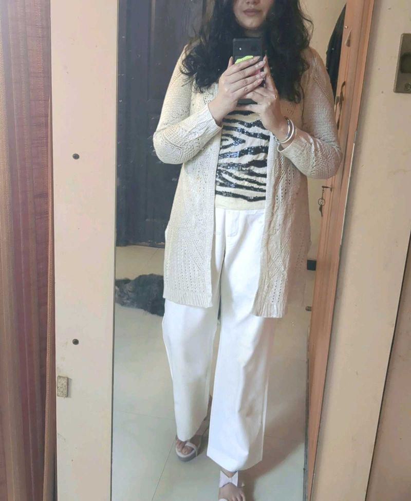 Straight Cut White Pants