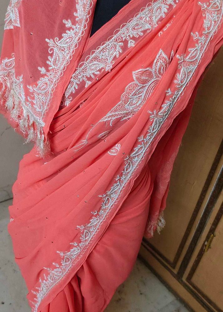 unique work beautiful 😻 saree available