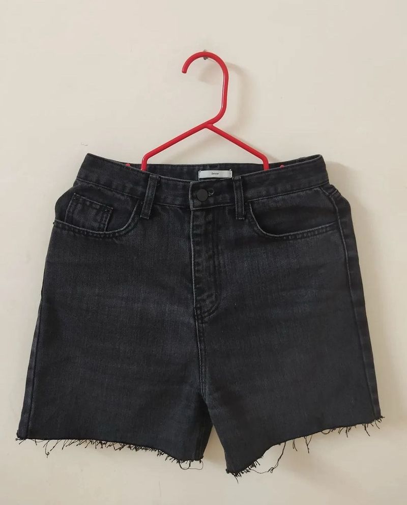 high waist denim short