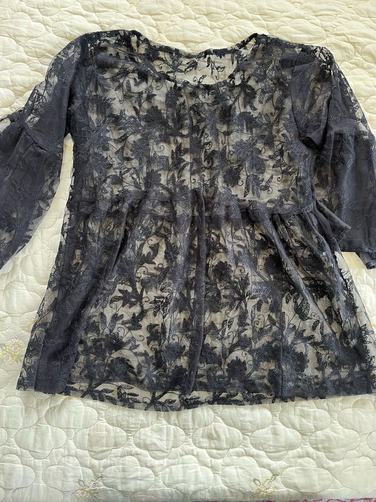 Elegant Lace Top with bell sleeves