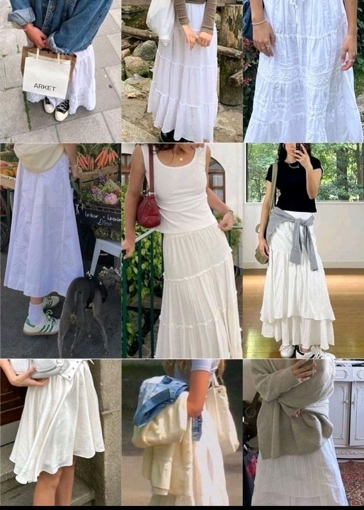 Price Drop✨Pinterest Inspired White Skirt🦢☁️