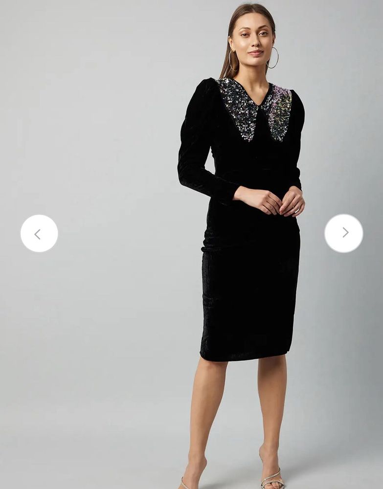 Black Velvet Dress XL