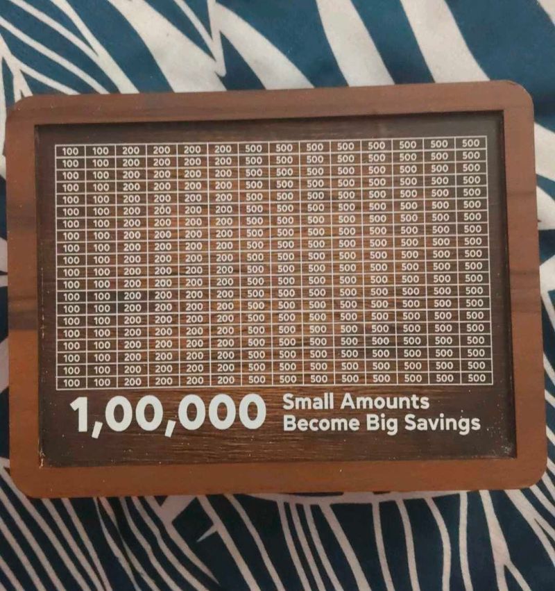 Money saving wooden box