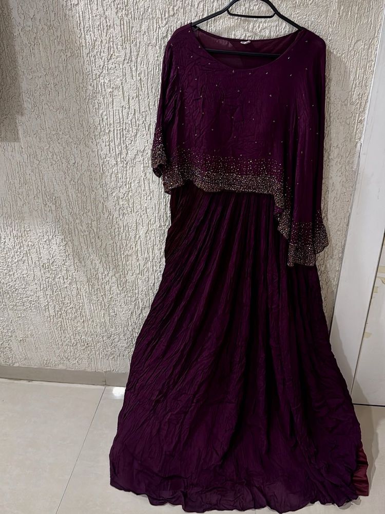 Elegant Beaded Ethnic Gown