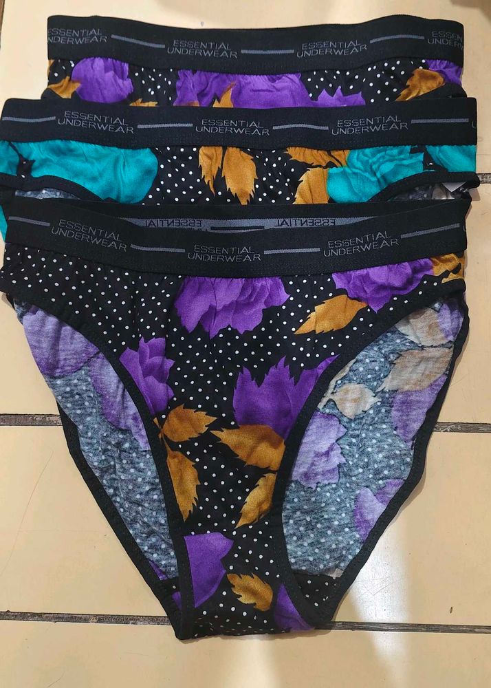 Comfortable Floral Print Panties - Pack of 4