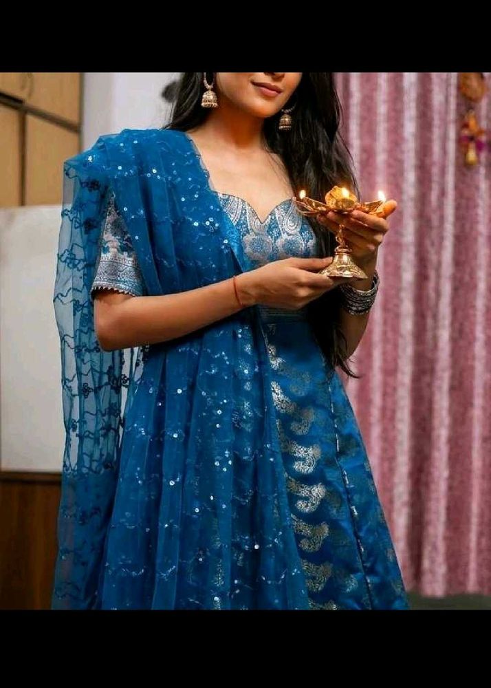 New Stunning Blue kurta set with dupatta