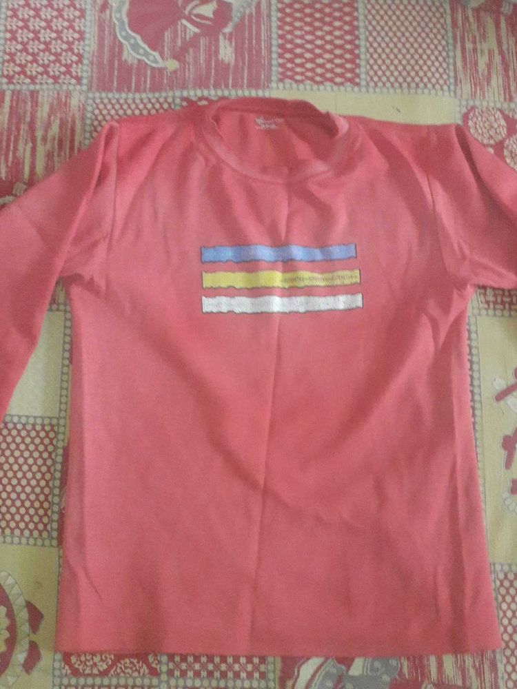 Coral Long Sleeve Graphic T-Shirt