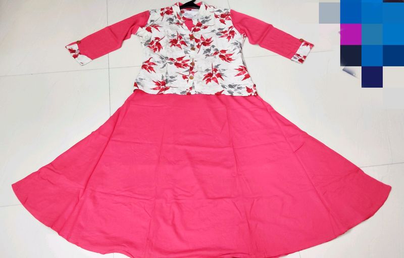 Umbrella Cut Kurta With Jacket