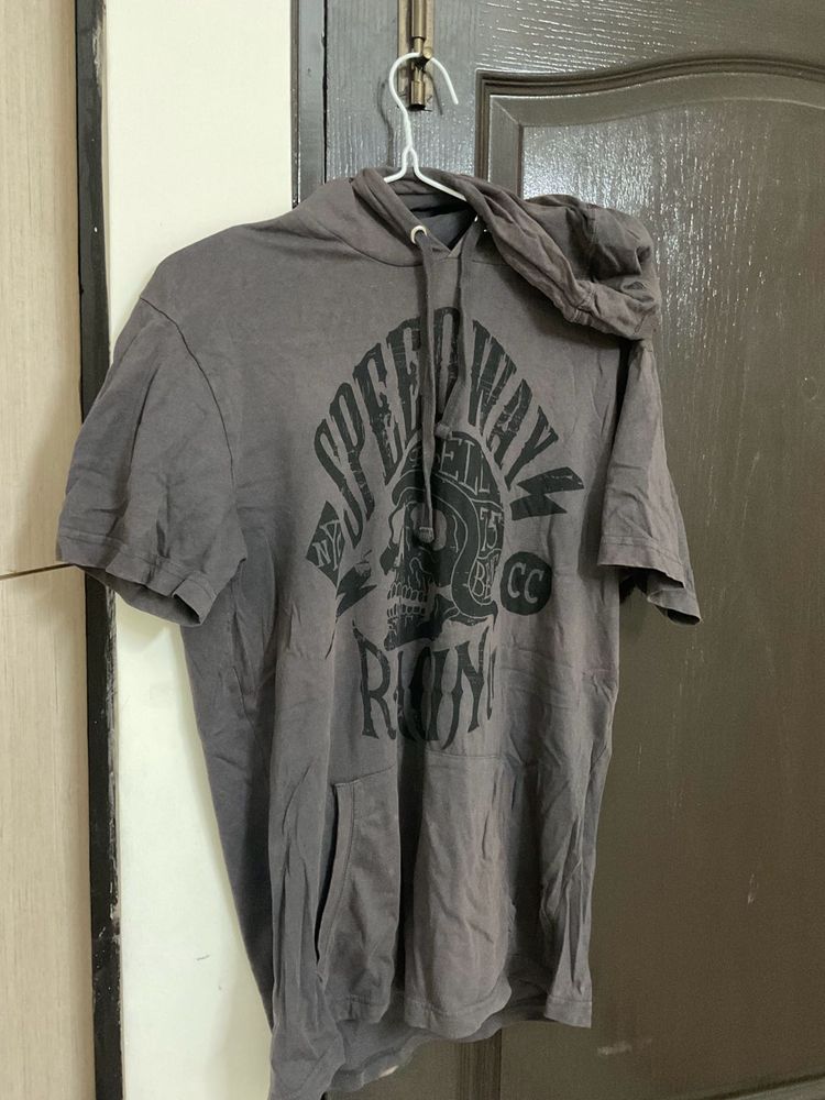 Men's Graphic Print Hoodie T-Shirt