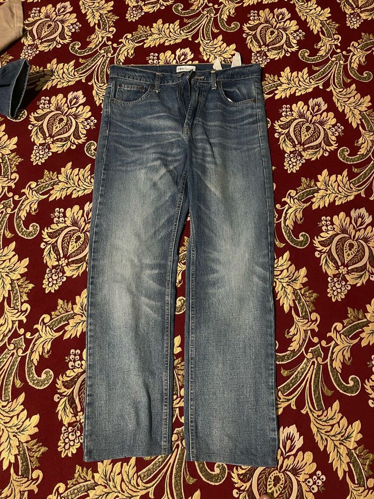 Zara Original Blue Wash Denim Jeans