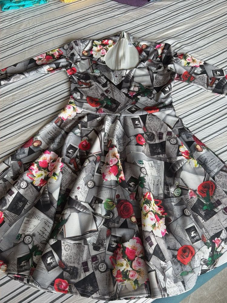 Chic Floral Print Dress