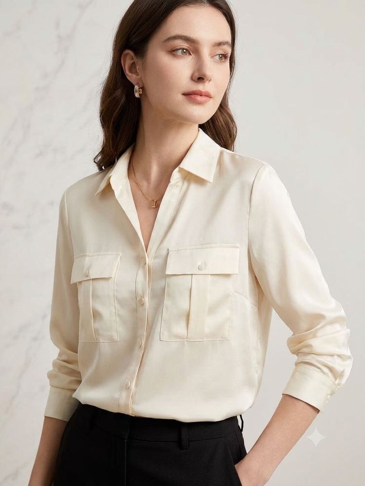 Off white Satin Shirt