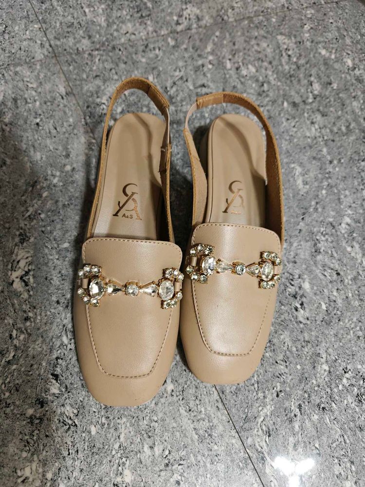 A&amp;S Sling Back Loafer Style Flats