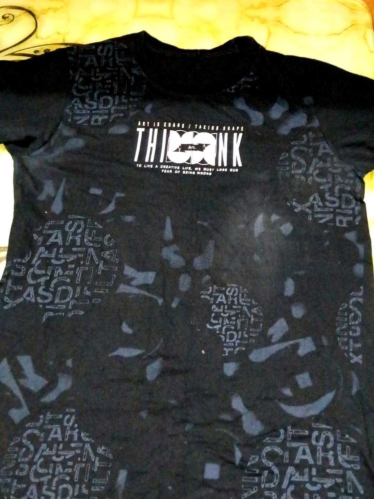 Graphic Print Black T-Shirt