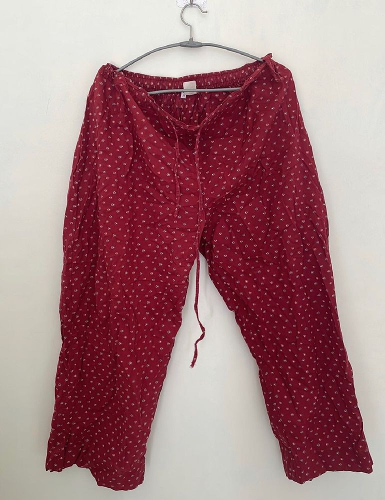 Red Printed Palazzos