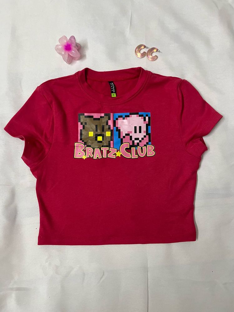 Cute Pink Bratz Club Graphic T-Shirt