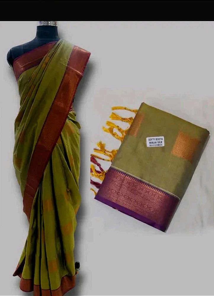 Trendy Soft Silk Allover Boota Saree