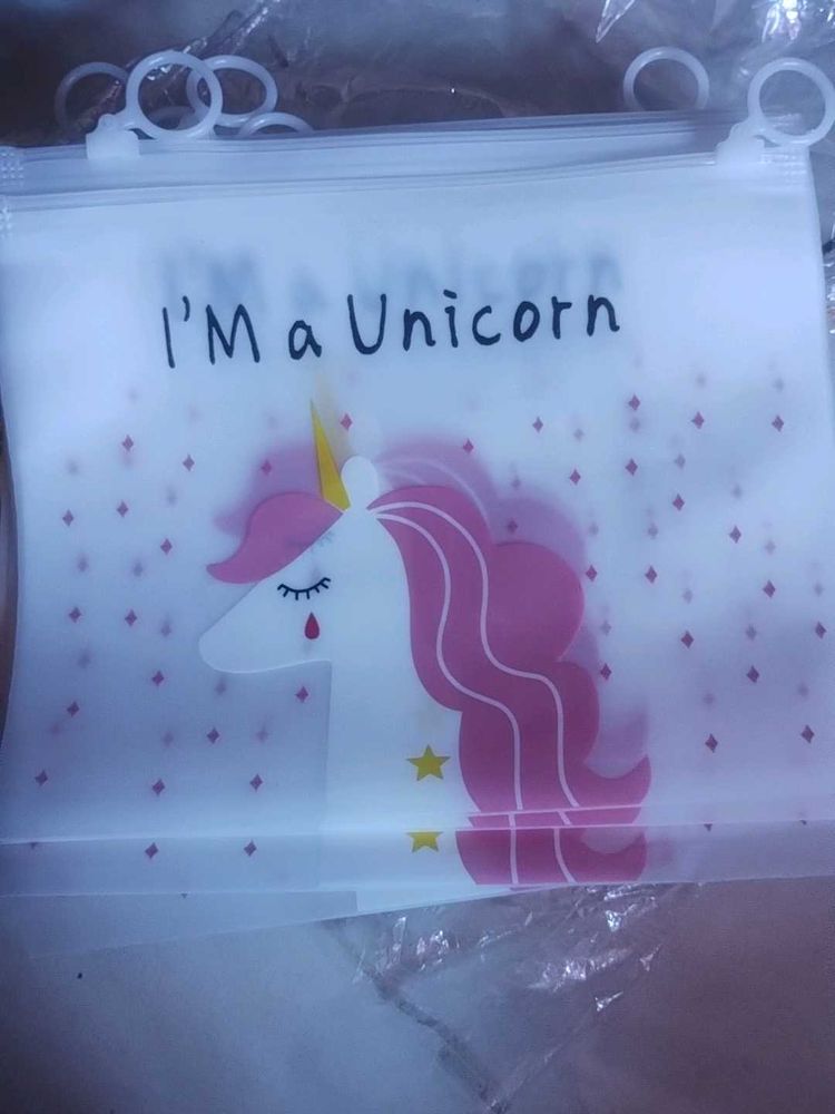 Cute Unicorn Pouch transparent 13 nos