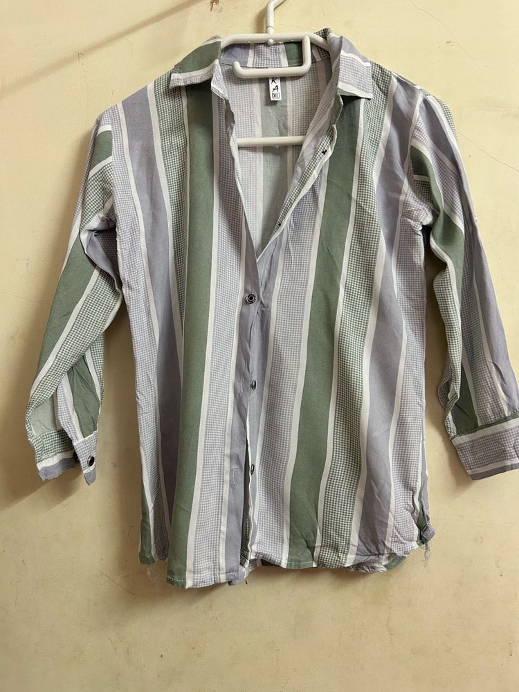 Striped Button-Down Shirt