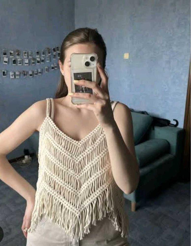 Crochet Fringe Tank Top