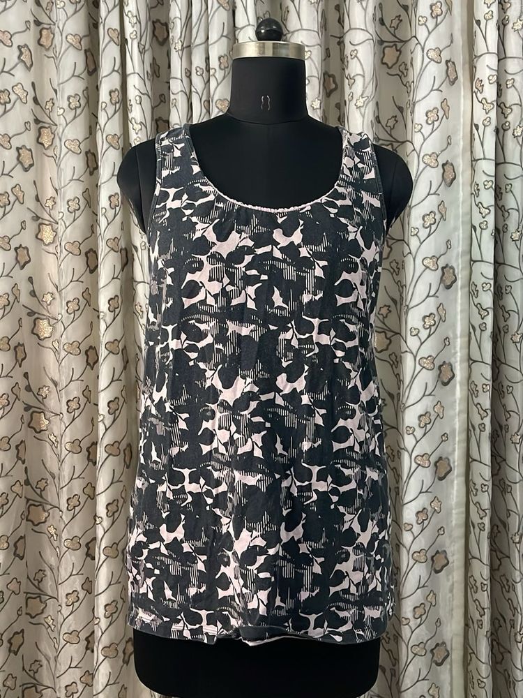 Stylish Floral Print Sleeveless Top