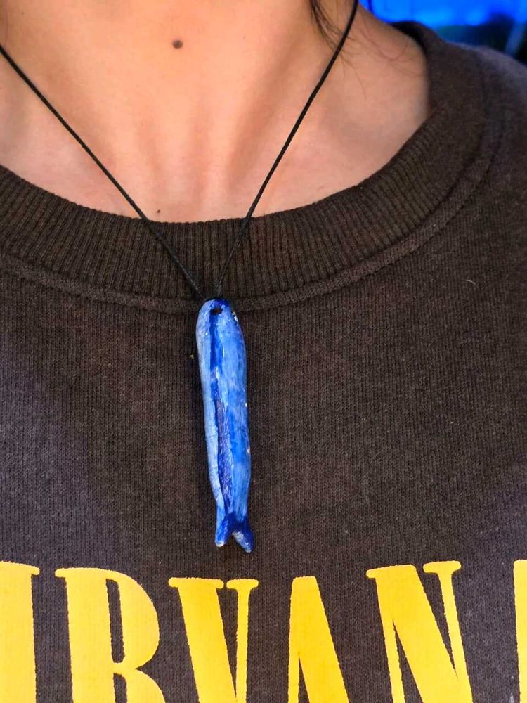 Blue Fish Pendant Necklace