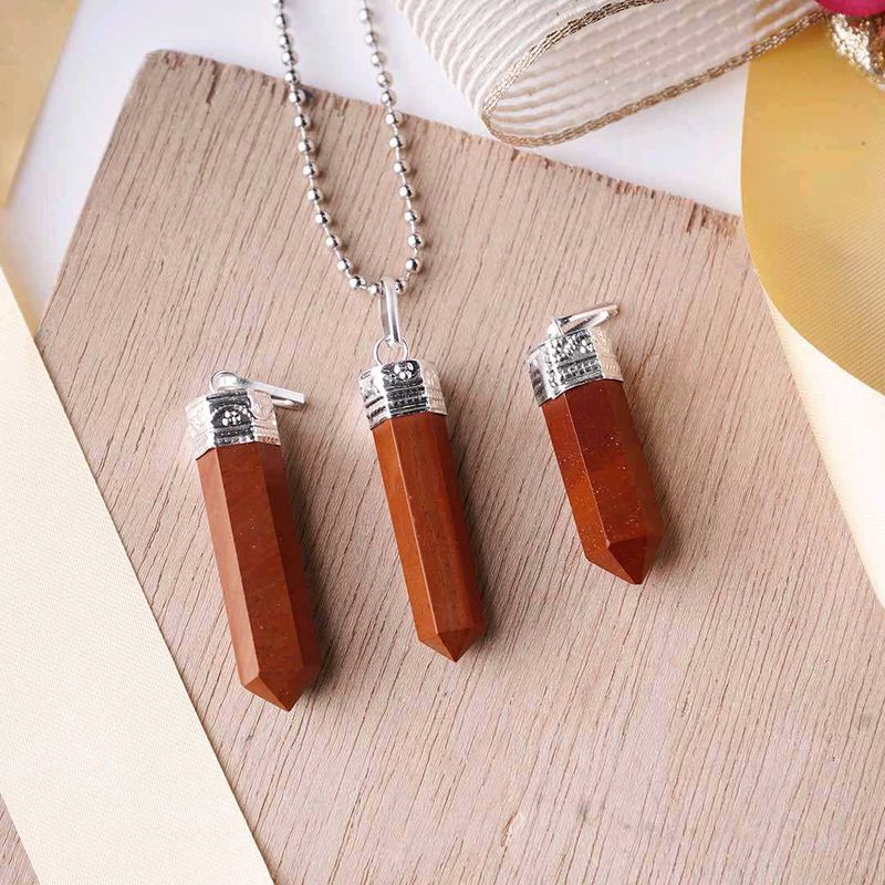 Red agate Crystal Pendant Necklace Set