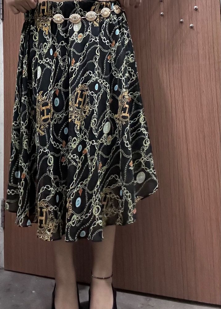 Chic chain Print Skirt