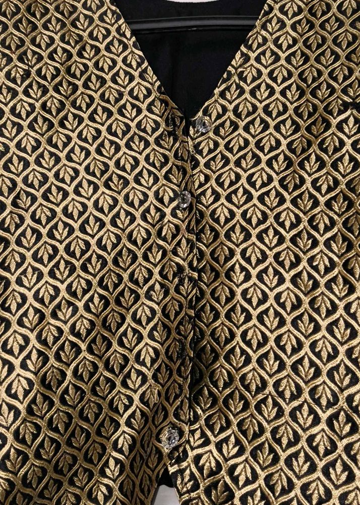 Ethnic Gold Print Koti | Festive Wear