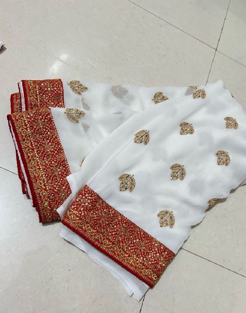 navratri heavy bengoli georgette saree with blause