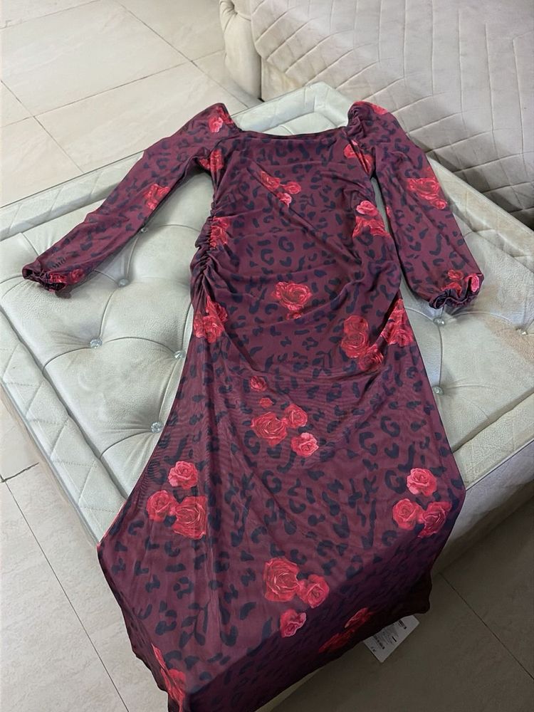 Chic Floral Print Maxi Dress
