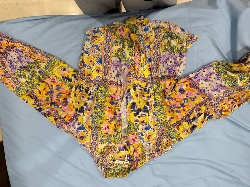 Bohemian Floral Print Maxi Dress
