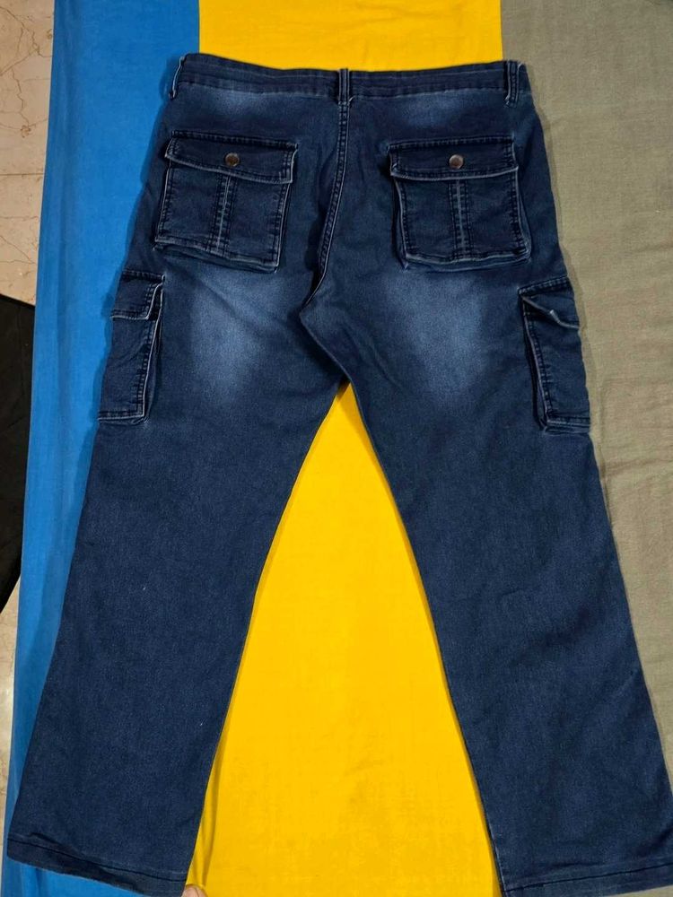 Classic Cargo Denim Jeans