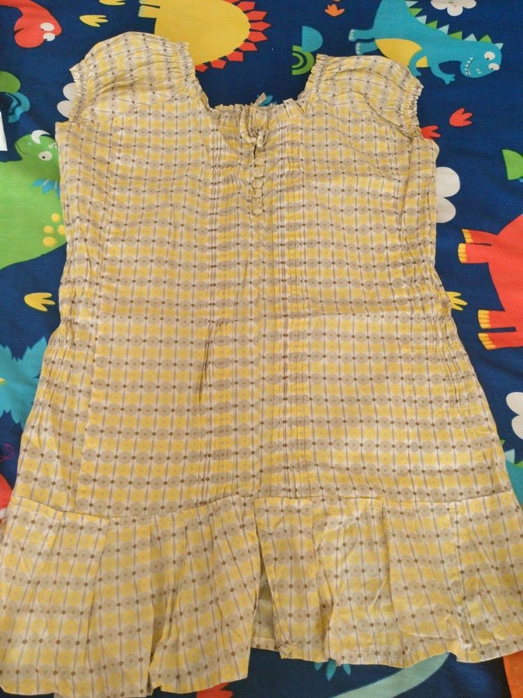 Vintage Yellow Plaid Dress