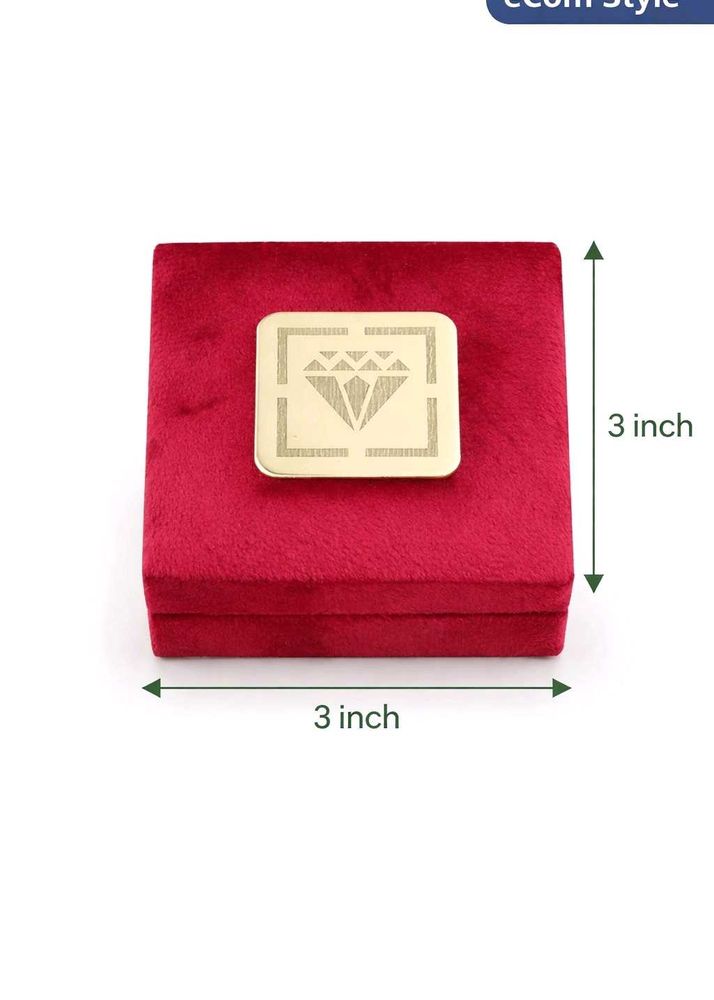 Velvet Jewelry Box with Diamond Logo