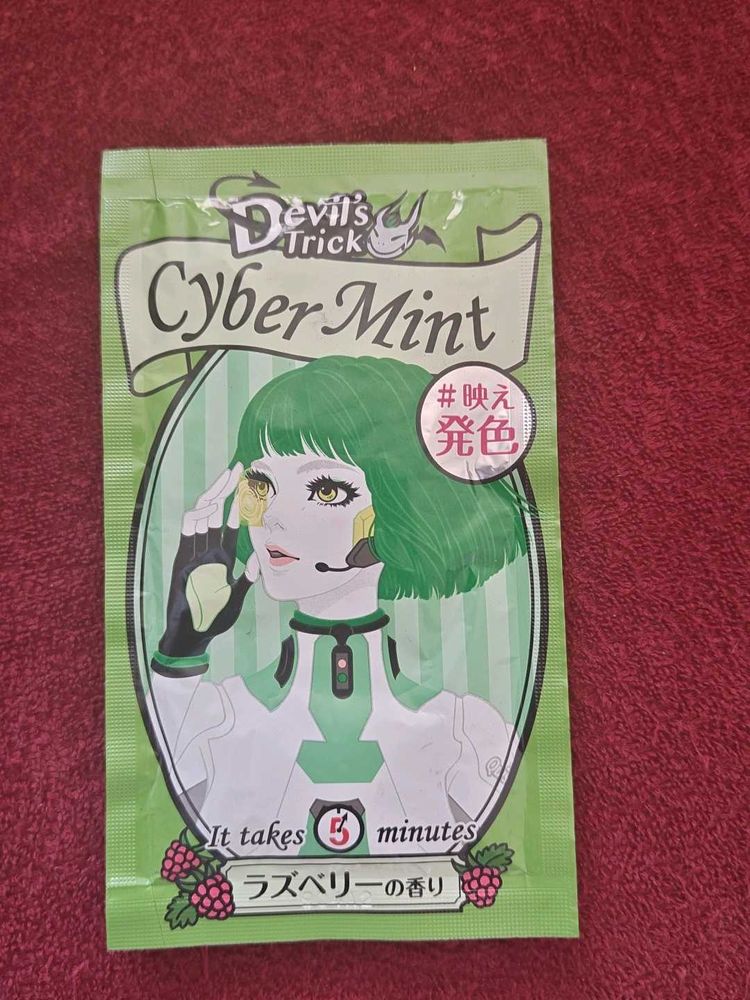 Japanese green hair dye Devil's Trick Cyber Mint