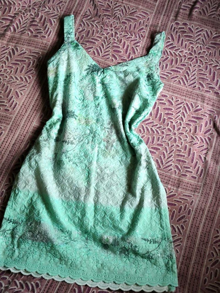 Beautiful Mint Green Ethnic kurti