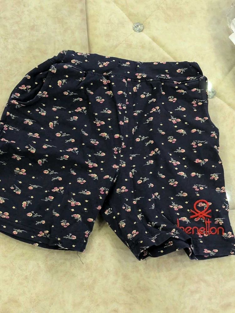 2 Benetton Floral Shorts