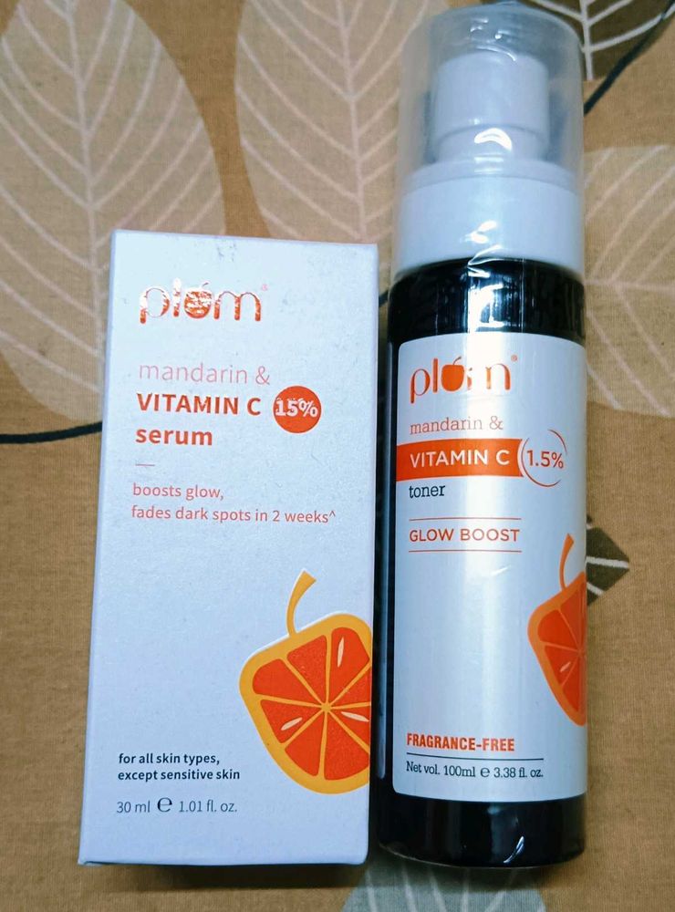 Plum Mandarin &amp; Vitamin C Skincare Combo - Toner &amp;