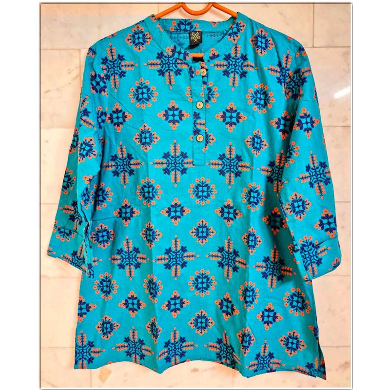 Teal Short Kurti