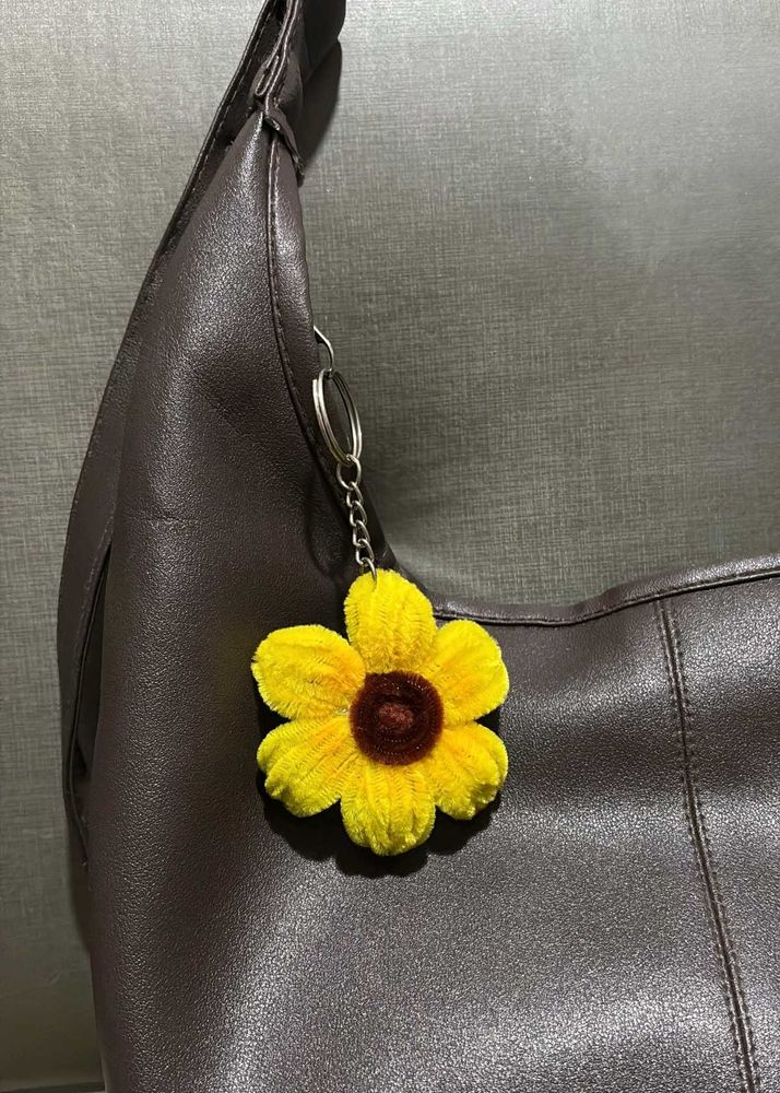 Sunflower Keychain Charm