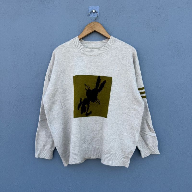 Rabbit Graphic Knit Sweater