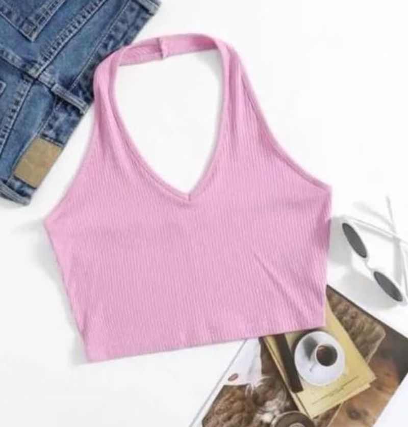 Ribbed Halter Top - Stylish &amp; Trendy
