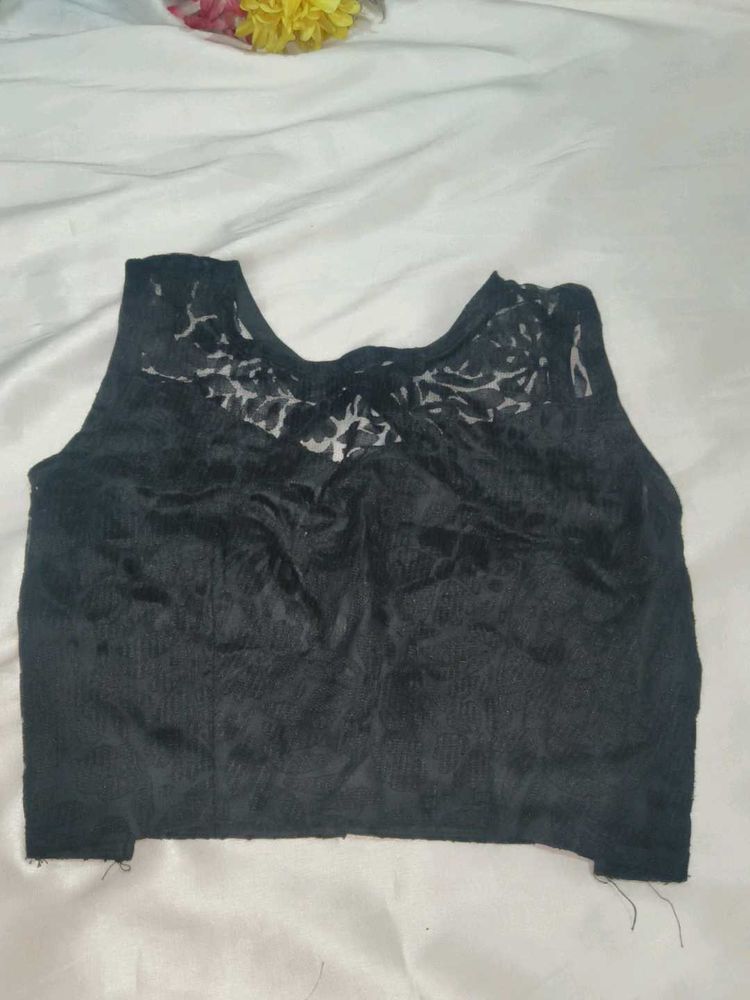 Black Velvet Lace Blouse