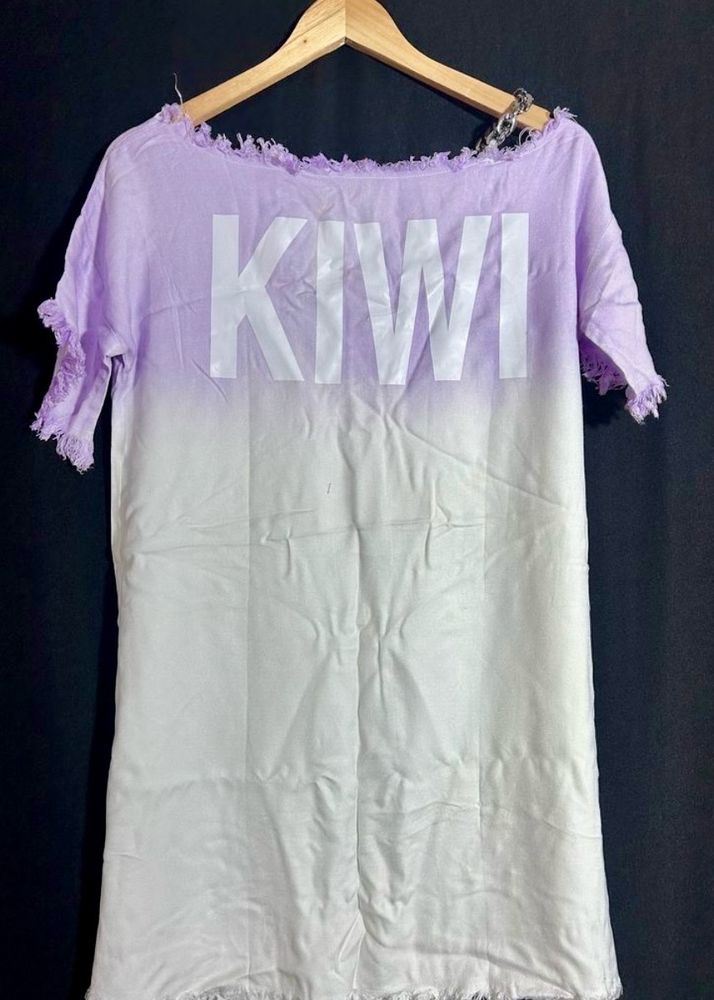 Ombre Dress In Lilac And White( M Size)